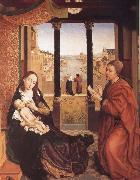 Rogier van der Weyden St Luke Drawing the Virgin oil